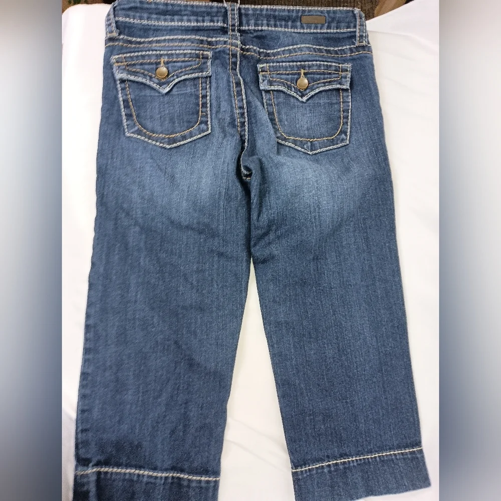 KUT FROM‎ THE KLOTH 6 Designer Natalie Crop Dark Wash Blue Denim Jeans-(#1,395) - Picture 5 of 9